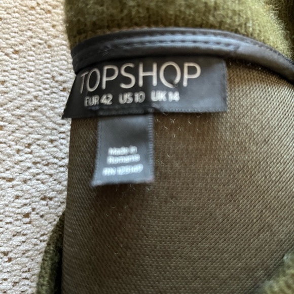 Topshop Airtex Mesh Utility Bomber Jacket Olive - Picture 8 of 8